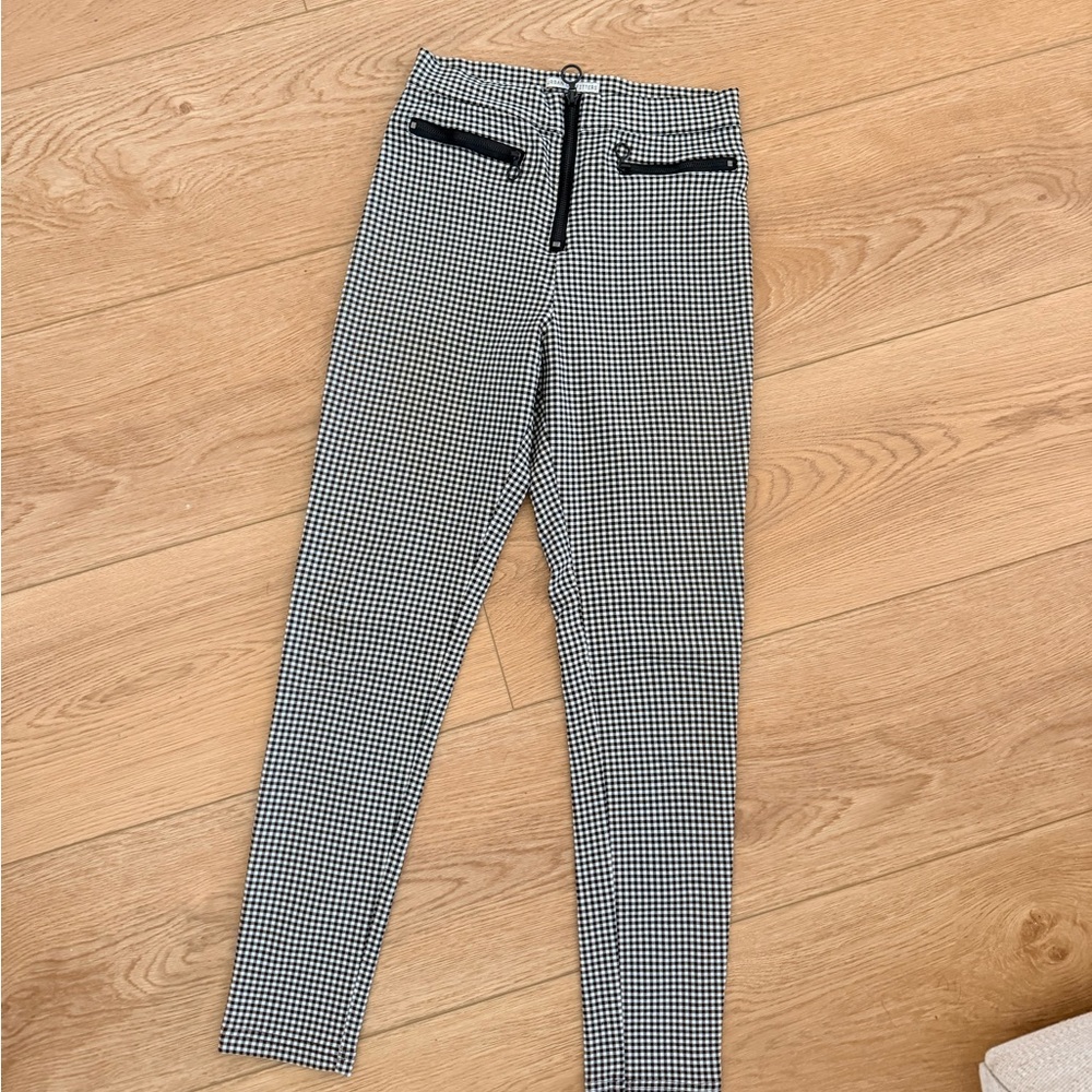 Black and White Houndstooth Pants